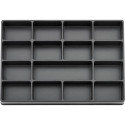 Module d'outils 3/3 vide 15 compartiments plastiqueFORTIS