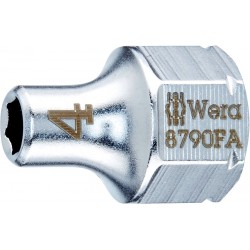 Douille à carré Zyklop avec emmanchements 1/4" et hexagonal Hex 11, 10.0 mm