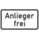 Panneau ZZ.1020-30. 231x420mm riverains libres Label de qualité RAL film RA1
