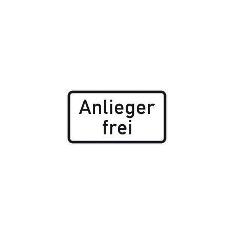 Panneau ZZ.1020-30. 231x420mm riverains libres Label de qualité RAL film RA1