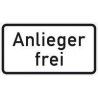 Panneau ZZ.1020-30. 231x420mm riverains libres Label de qualité RAL film RA1