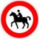 Panneau VKZ.257-51 Ronde 600mm Interdiction pour cavaliers Label de qualité RAL film RA1