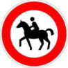 Panneau VKZ.257-51 Ronde 600mm Interdiction pour cavaliers Label de qualité RAL film RA1
