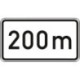 Panneau ZZ.1004. 330x600mm Texte : 200m Label de qualité RAL film RA1