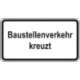 Panneau WH.27. 600x330mm Le trafic de chantier croise le film RAL RA1.