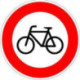 Panneau VKZ.254 Ronde 600mm Interdiction aux cyclistes Label RAL feuille RA2