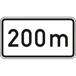 Panneau ZZ.1004. 330x600mm Texte : 200m Label de qualité RAL film RA2