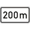 Panneau ZZ.1004. 330x600mm Texte : 200m Label de qualité RAL film RA2