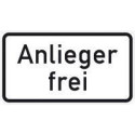 Panneau ZZ.1020-30. 330x600mm riverains libres Label de qualité RAL film RA2