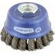 Brosse a boisseau Acier . M14 75x0,50mm nouée Osborn