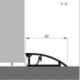 Rail de butée de porte AKW à visser Alu argent.Br63 x H20 x L1200