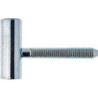 Vantail 2 pcs. bois. en partie zingué Roulettes ø 15. poids de porte 60kg (Par 100)