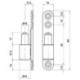 Partie cadre 2 pces bois/PVC blanc Roulettes ø 15. poids de porte 40kg (Par 20)