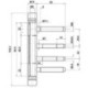 Paumelle design FK. 3pcs. nickel mat Roulettes ø 15. poids de porte 60kg. (Par 25)