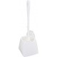 Ensemble brosse WC carré blanc