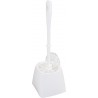 Ensemble brosse WC carré blanc