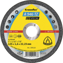 Disque à tronçonner A946TZ 125x1.6mm droit 25 pcs. en boîte plastique KLINGSPOR