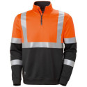 Sweat ZIP Warn. orange. Taille S.