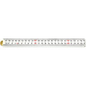 Mètre pliant plastique1mx13mm blanc 4maillons Hultafors