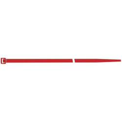Collier de serrage en nylon rouge 200x4.5mm a100pcs SapiSelco