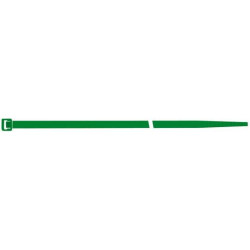 Collier de serrage en nylon vert 200x4.5mm a100pcs SapiSelco