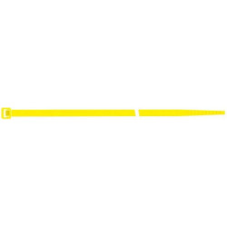 Collier de serrage en nylon jaune 100x2.5mm a100pcs SapiSelco