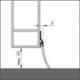 Joint de sol de porte ADS-GL à visser alu argent. H50 x L1000