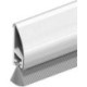Joint de sol Inox Deluxe avec brosse visser. Acier argent.L1000