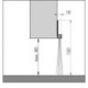 Joint de sol de porte IBS POG 80 tôle d'acier argent.H120 x L2000. BH80