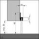 Joint de sol de porte IBS POG 65 non percé argent. H65 x L1000. BH40