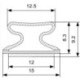 Joint d'huisserie en acier SZD -ZK autocollant PVC dur/souple gris.L2.05m (Par 20)