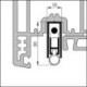 Joint de sol de porte automatique Ellen-Matic-2K argent. L 1130mm
