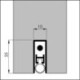 Joint de sol automatique Ellen-Matic-Extra argent. L 830mm