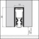 Butée de sol de porte autom. EllenMatic Soundproof avec vis de montage.argent.L1028