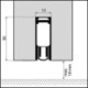 Joint de sol automatique EllenMatic Slim avec vis de montage. argent.L958