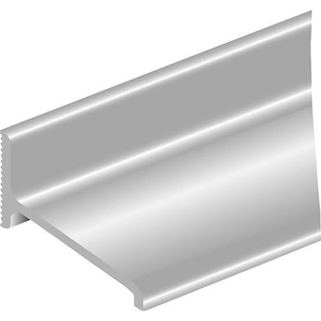 Raccord d'eau ALD-A à visser en aluminium argenté L5000. Sh. 21. sortie 50