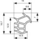 Joint d'huisserie en acier K2652z. à insérer W-PVC gris. L 5.2mtr (Par 20)