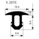 Profilé d'escalier K 2876 fraisé semi-circulaire W-KF noir. Br10.4 x H8.2 (Par 5)