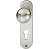 Poignée porte boule PZ, 0 19 1923,oval,Alu F1
