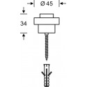 Tampon de porte ,34mm 0 38 3881,Alu F1,Ø45mm