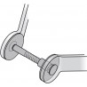 Montage Poignée de porte M8 MHK-porte M8 Gr6615+16 TS64-73