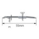 Profilé de seuil SP55 à visser en alu noir. Br 55 x L 1000mm (Par 10)