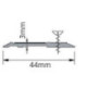 Profilé de seuil SP44 à visser Alu sigge. Br 44 x L 1000mm (Par 10)