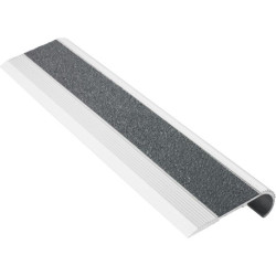 Profilé d'escalier TP44 à visser Alu ge/sw. Br44 x H17 x L1000 (Par 10)