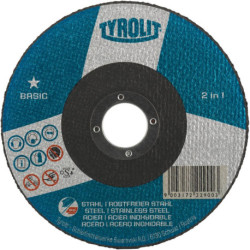 Disque à tronçonner 2in1 BASIC 125 x 1.0 mm droit pour acier/VA Tyrolit