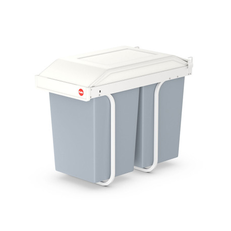 Poubelle sous evier 2x15L.