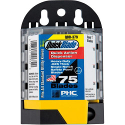 Distributeur arrondi à lame trapézoïdale de sécurité de 75 pièces. PACIFIC HANDY CUTTER