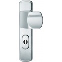 Ensemble poignée porte-serrure PZ,72mm,S2, ZA,Nr.7385 Alu F1