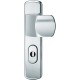 Ensemble poignée porte-serrure PZ,92mm,S2, ZA,Nr.7385 Alu F1