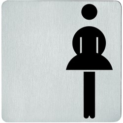 Panneau inox WC, Femme 0 36 4059,F69 matt